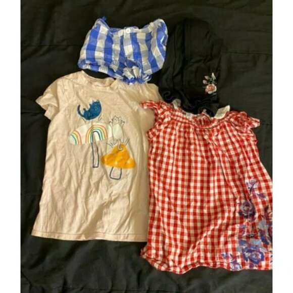 GIRLS CLOTHES LOT SIZE 7 SHORTS SHIRTS PANTS CARTERS SELF ESTEEM KNIT WORKS - Picture 1 of 1